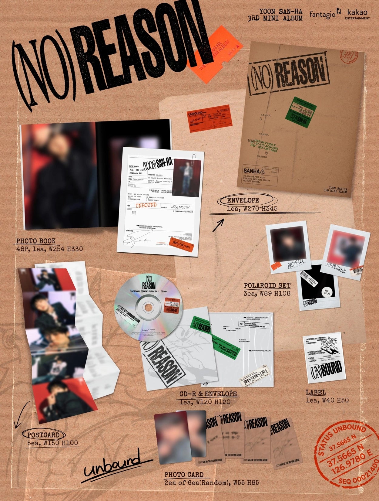 YOON SAN-HA 3RD MINI ALBUM (NO REASON)