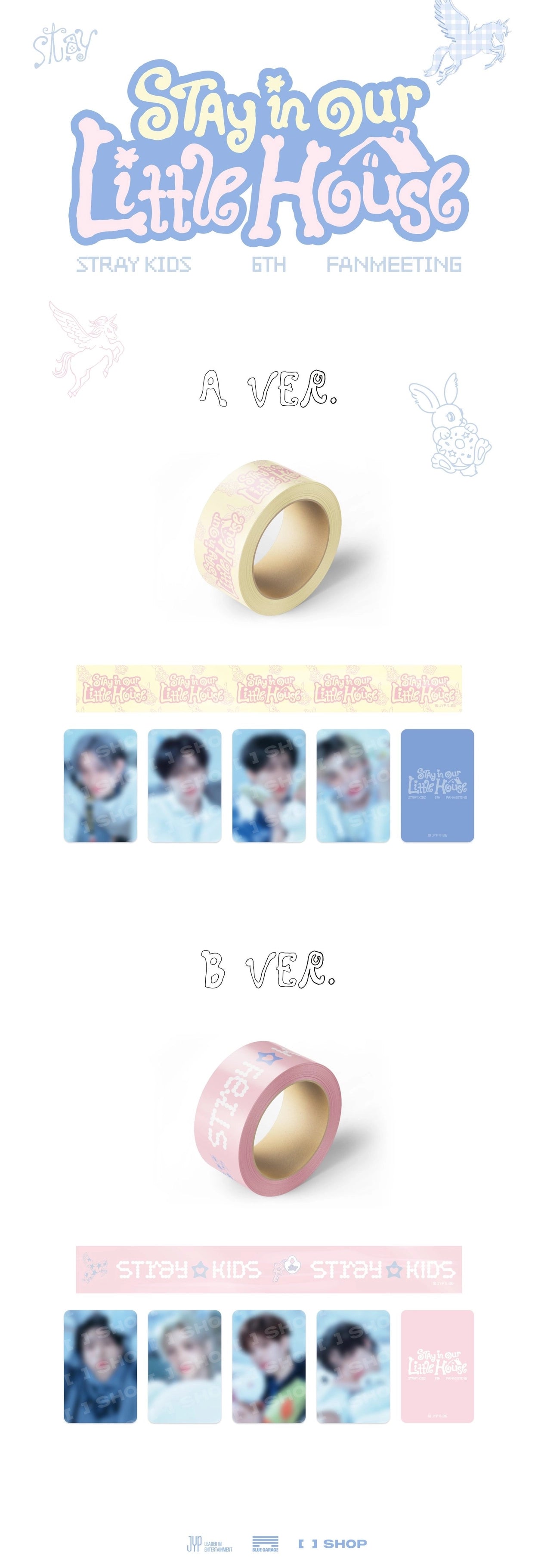 STRAY KIDS - 6TH FANMEETING [STAY IN OUR LITTLE HOUSE] BOX TAPE SET OFFICIAL MD