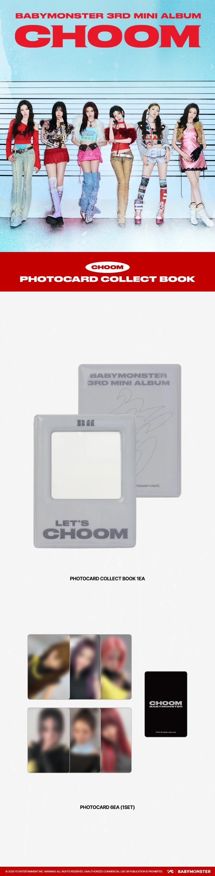 BABYMONSTER - [CHOOM] BABYMONSTER PHOTOCARD COLLECT BOOK OFFICIAL MD
