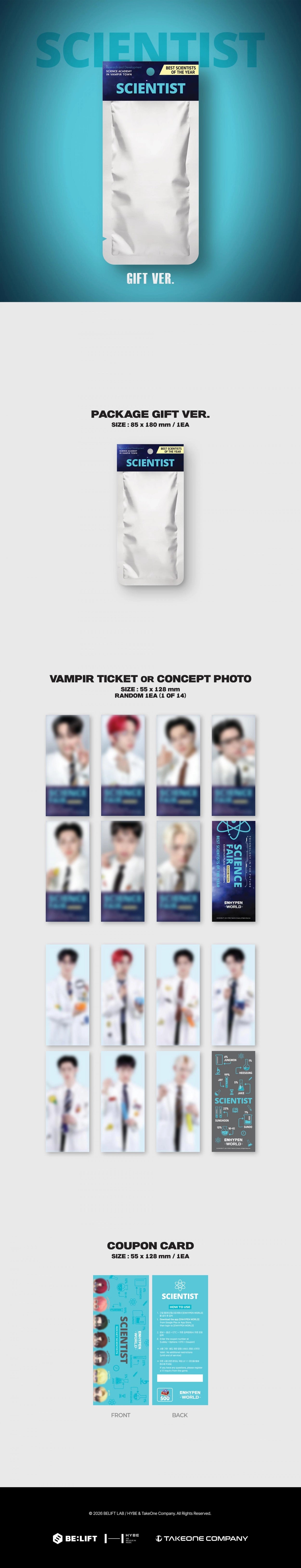 ENHYPEN - WORLD COUPON CARD COLLECTION (SCIENTIST VER.)