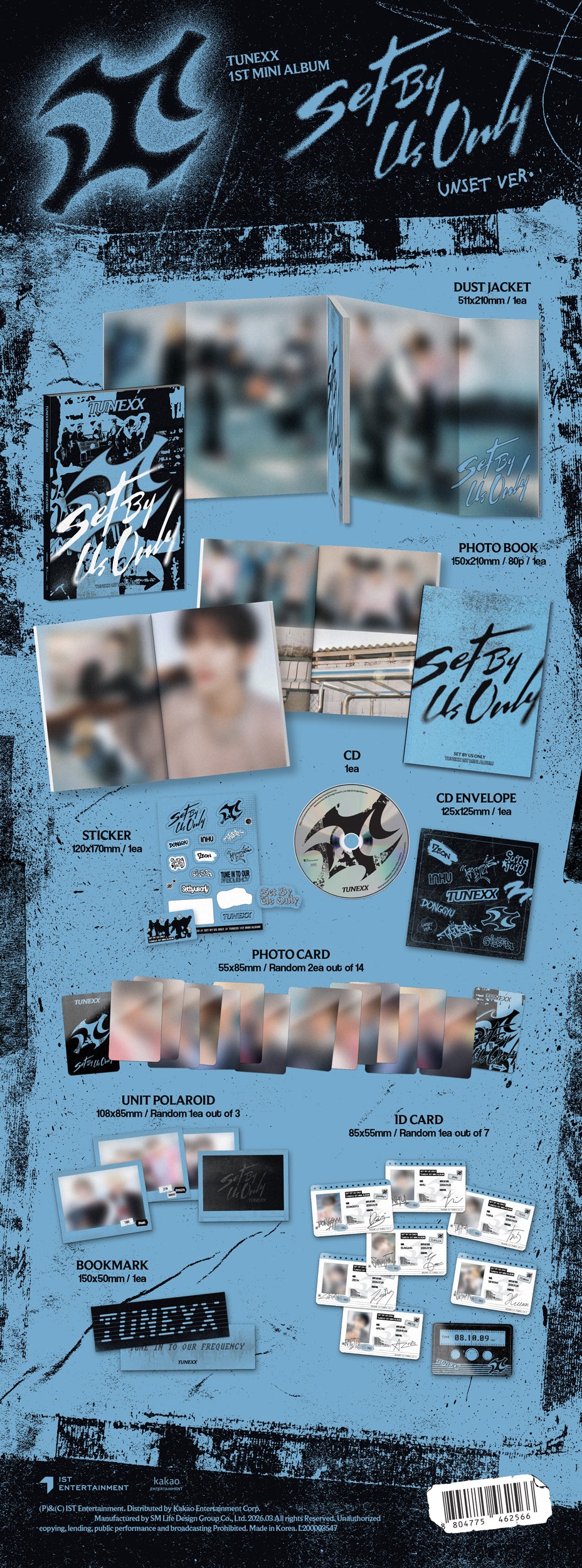 TUNEXX 1ST MINI ALBUM - SET BY US ONLY