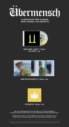 G-DRAGON 3RD ALBUM - ÜBERMENSCH (MINI JEWEL VERSION)(NFC)