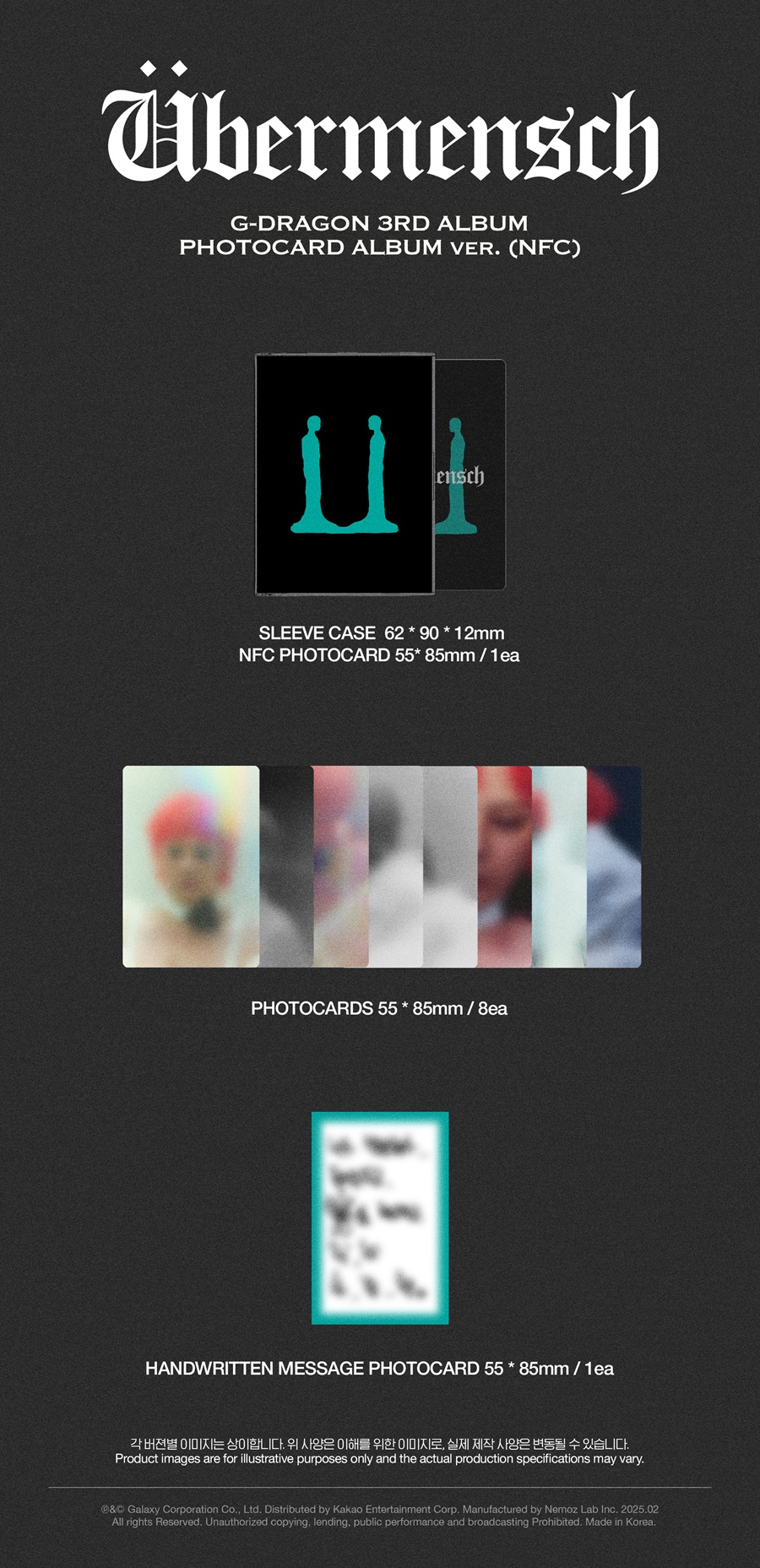 G-DRAGON 3RD ALBUM - ÜBERMENSCH (PHOTOCARD ALBUM VER.) (NFC)