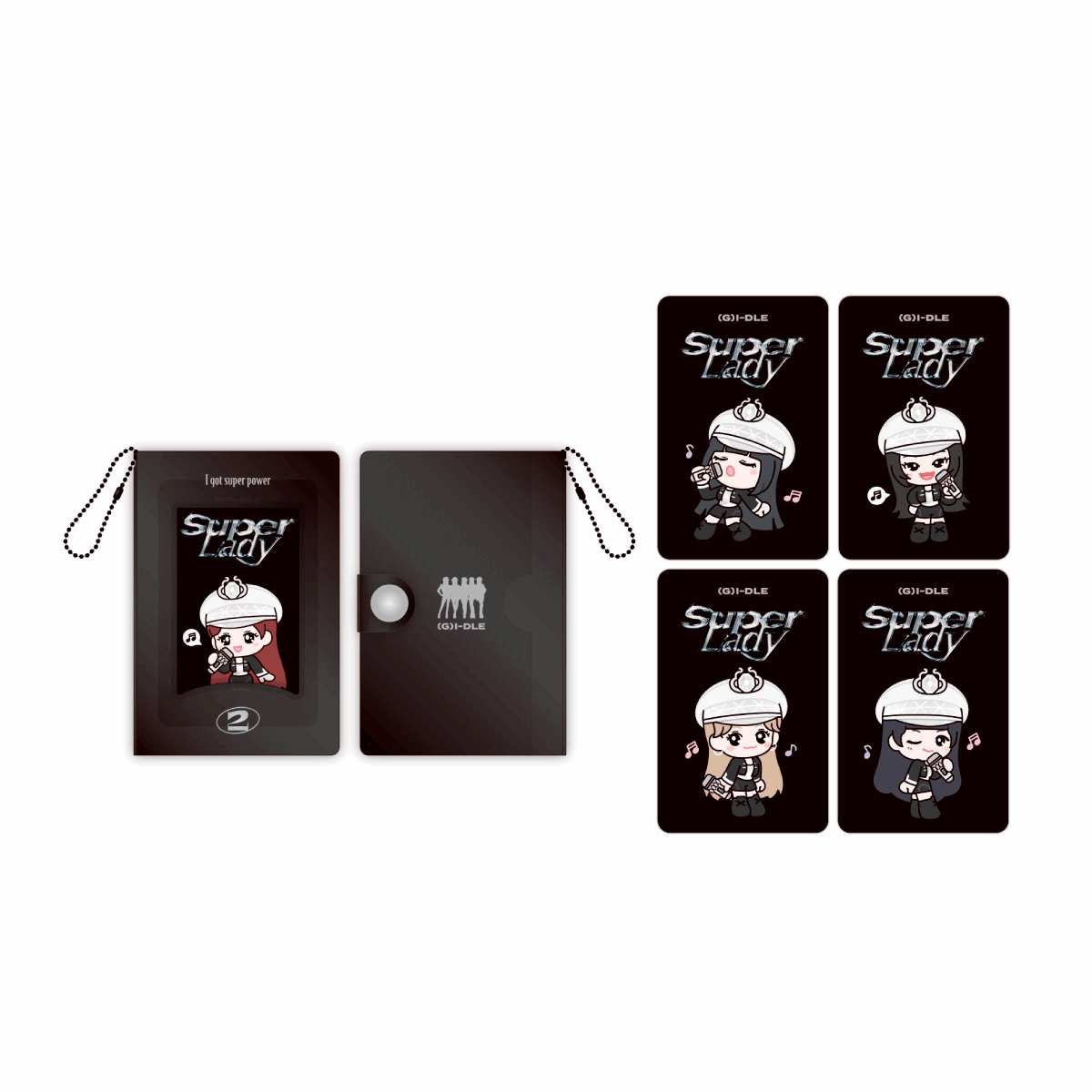(G)I-DLE NANADLE 'Super Lady' PHOTOCARD HOLDER KEYRING (Official Merchandise)