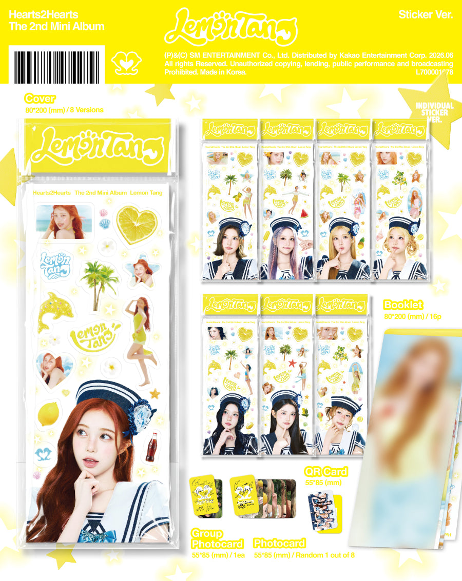HEARTS2HEARTS 2ND MINI ALBUM - LEMON TANG (STICKER VER.)