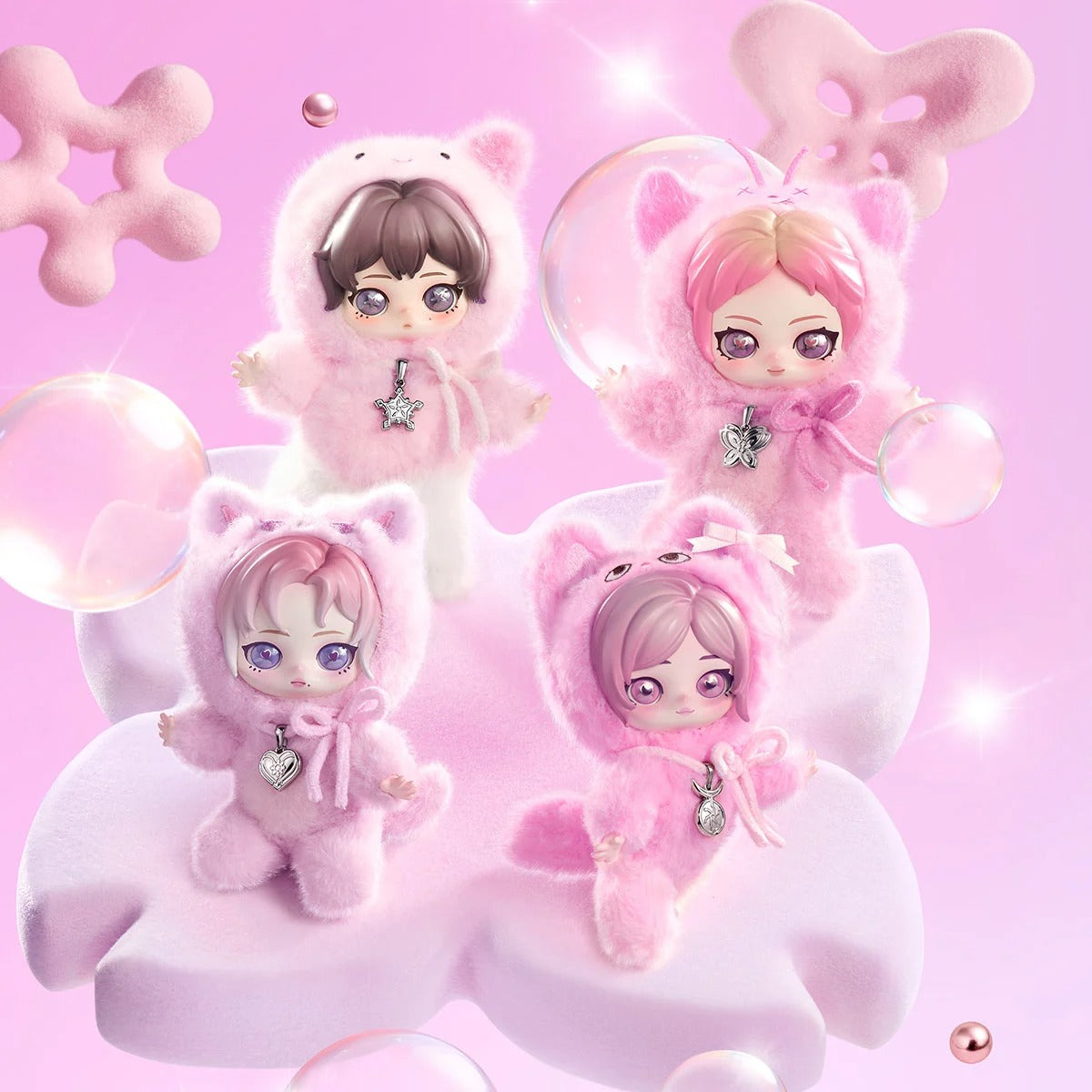 POP MART x Aespa Authentic Fluffy Club Series Vinyl Plush Mystery Box 4 Designs