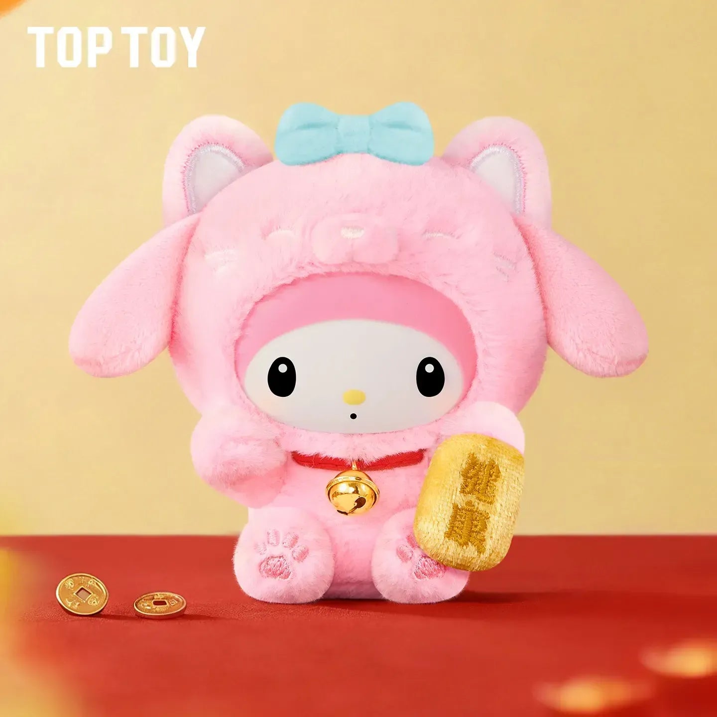 TOP TOY X SANRIO Lucky Cat Series Plush Keychain Mystery Box 8 Designs