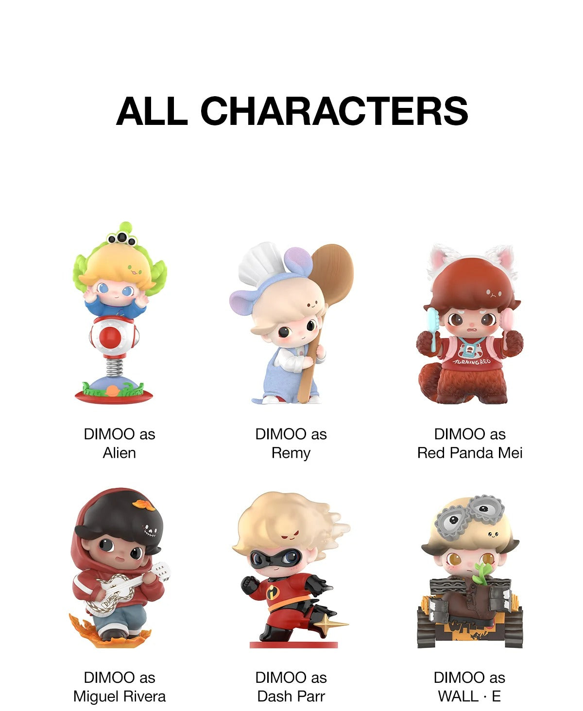POP MART Authentic DIMOO WORLD × PIXAR Dimoo Figure Mystery Box 12 Designs