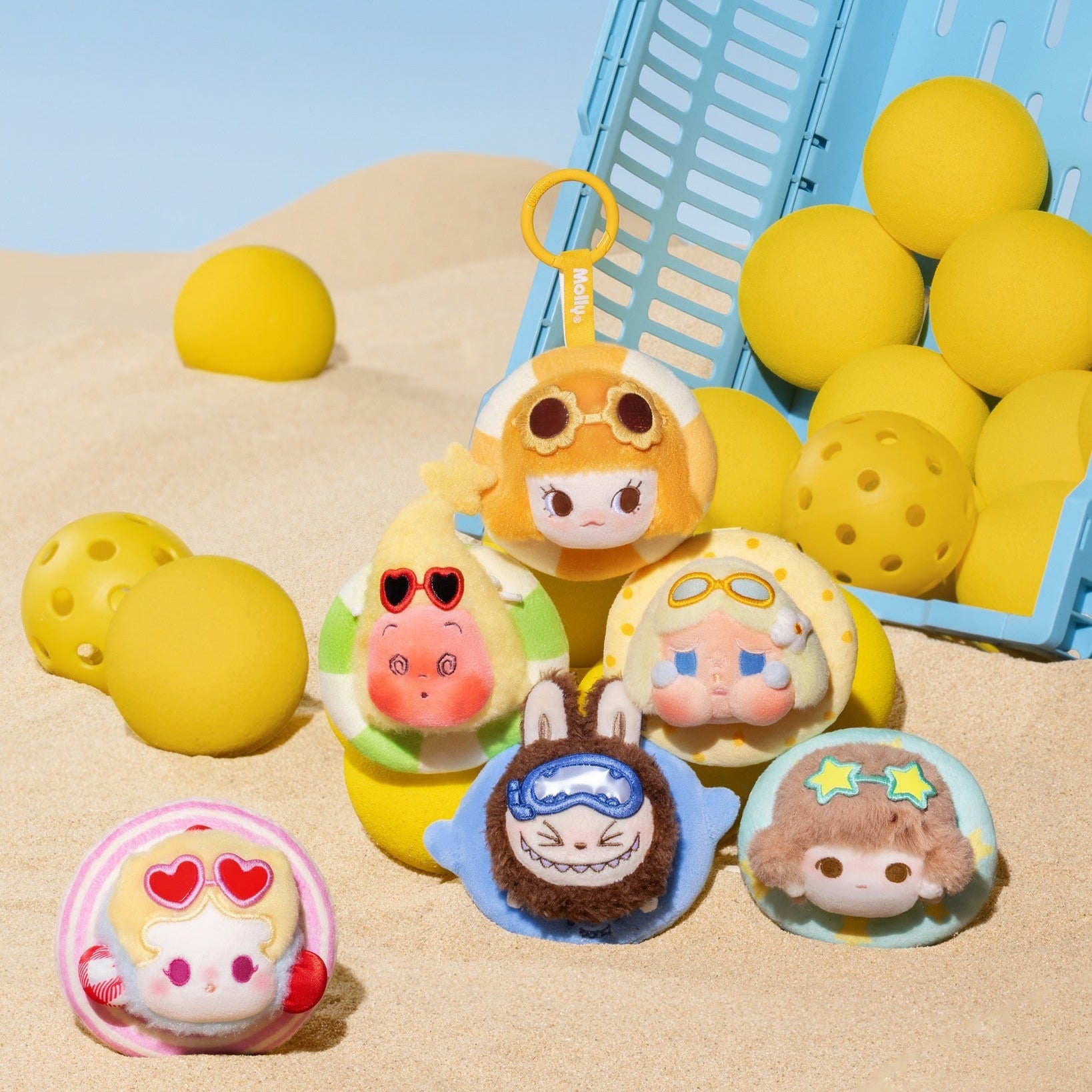 POP MART Authentic POP BEAN Island Vacation Series Mini Plush Mystery Box 6 Designs
