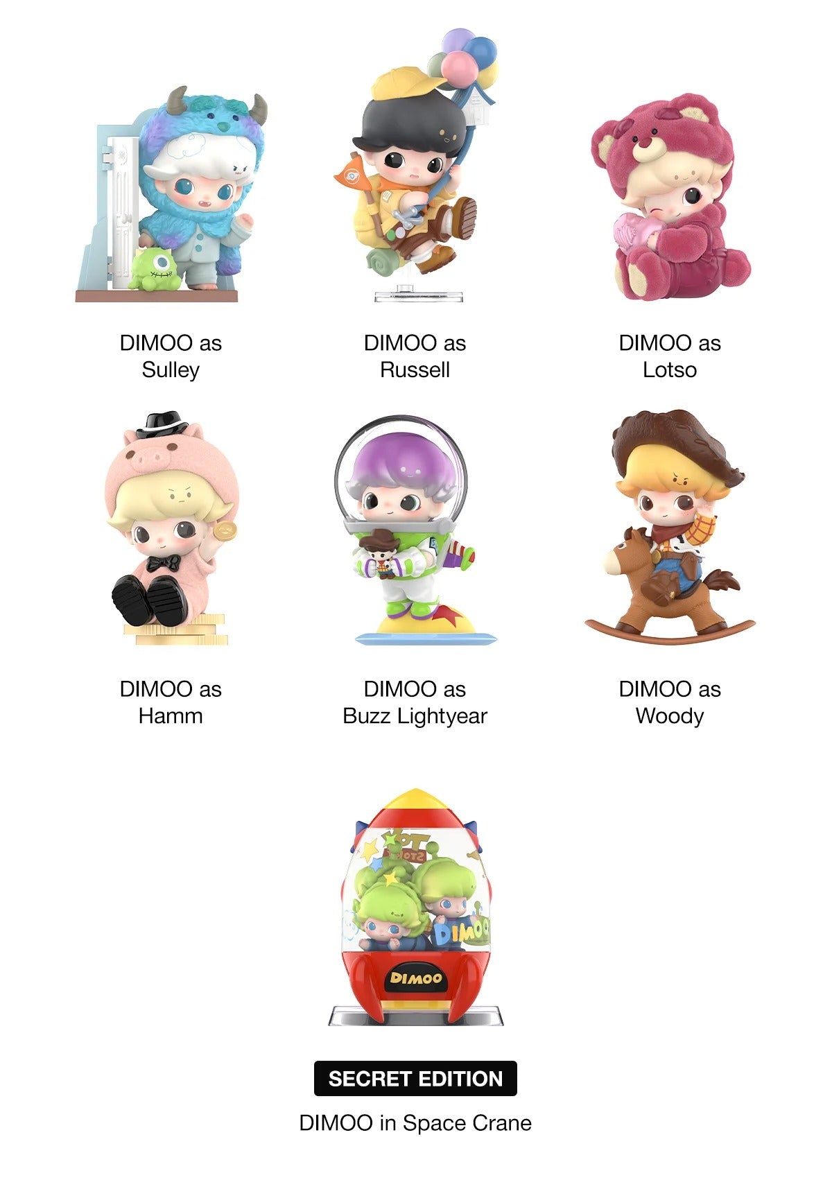 POP MART Authentic DIMOO WORLD × PIXAR Dimoo Figure Mystery Box 12 Designs