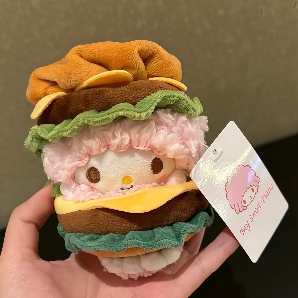 SANRIO Authentic My Sweet Piano Hamburger Hanging Plush