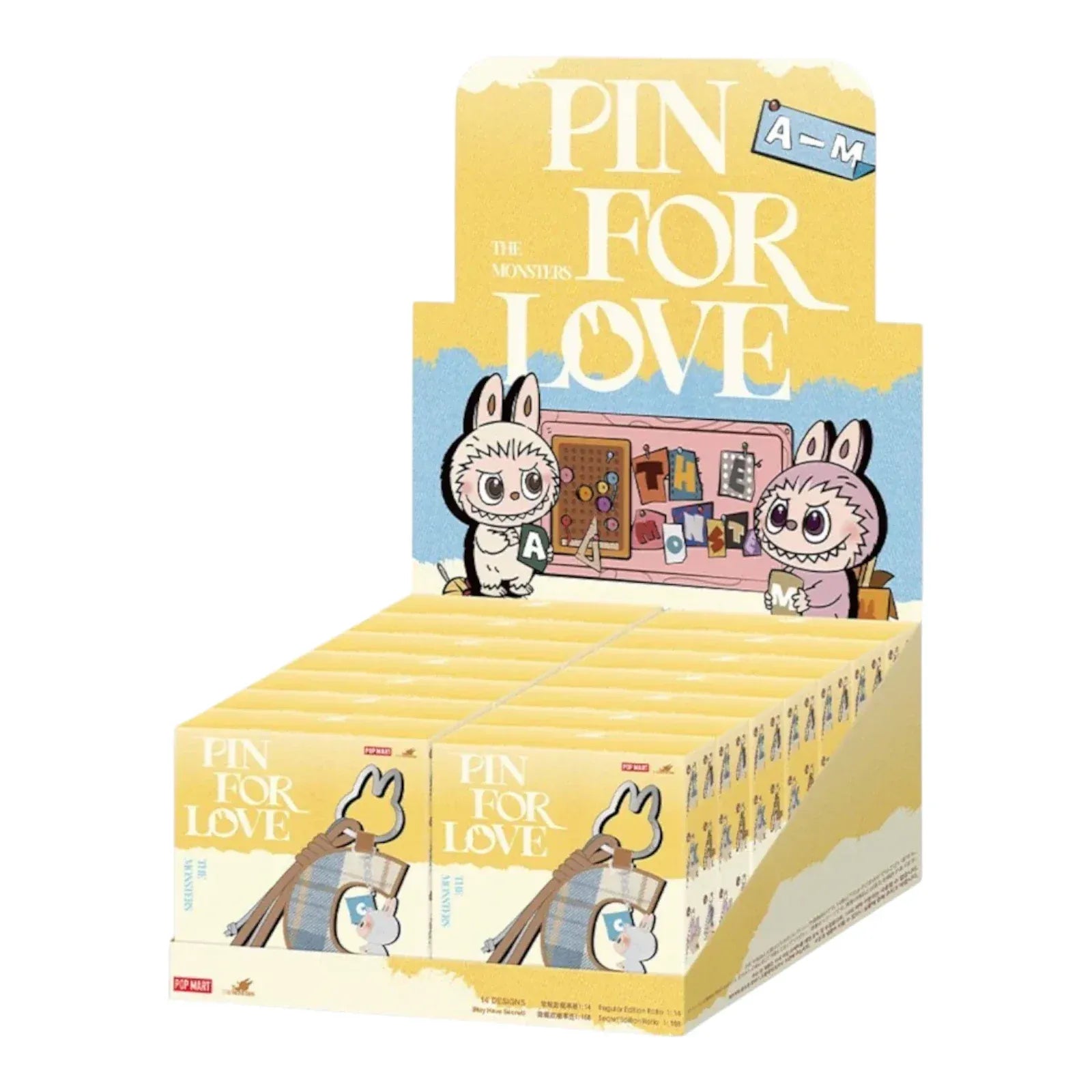POP MART Authentic THE MONSTERS Labubu Charm Pin For Love A-M (Mystery)