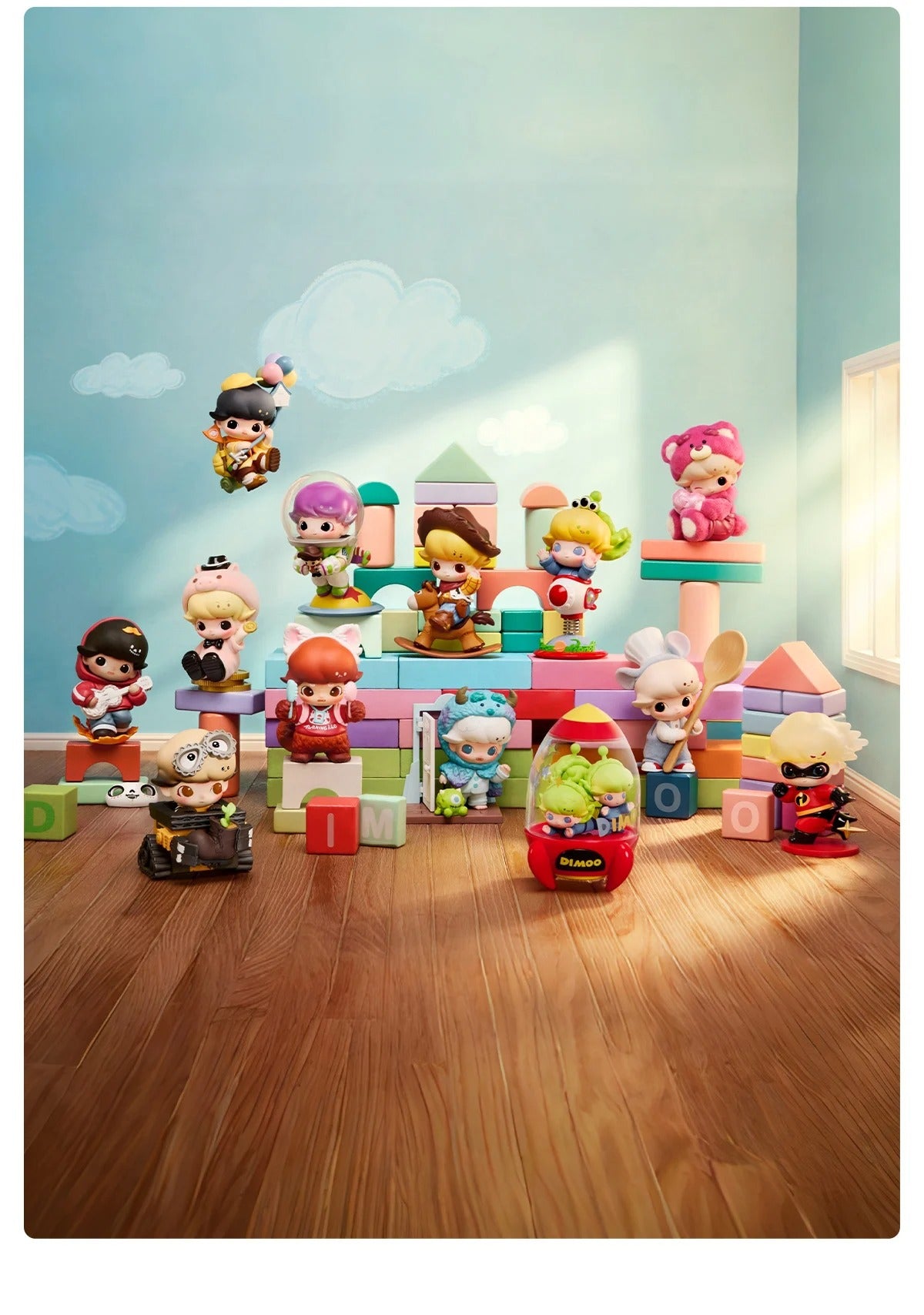 POP MART Authentic DIMOO WORLD × PIXAR Dimoo Figure Mystery Box 12 Designs