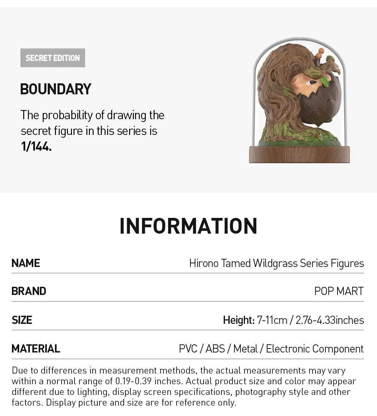 POP MART Authentic Hirono Tamed Wildgrass Series Mystery Box 12 Designs