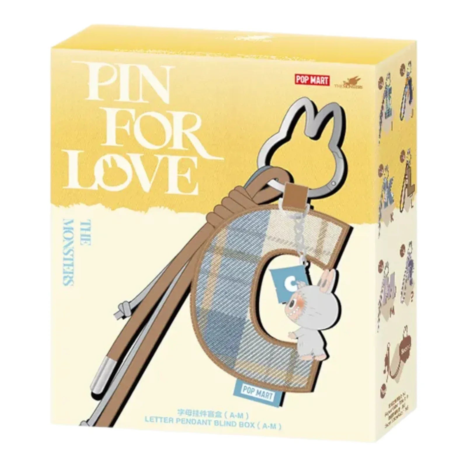 POP MART Authentic THE MONSTERS Labubu Charm Pin For Love A-M (Mystery)