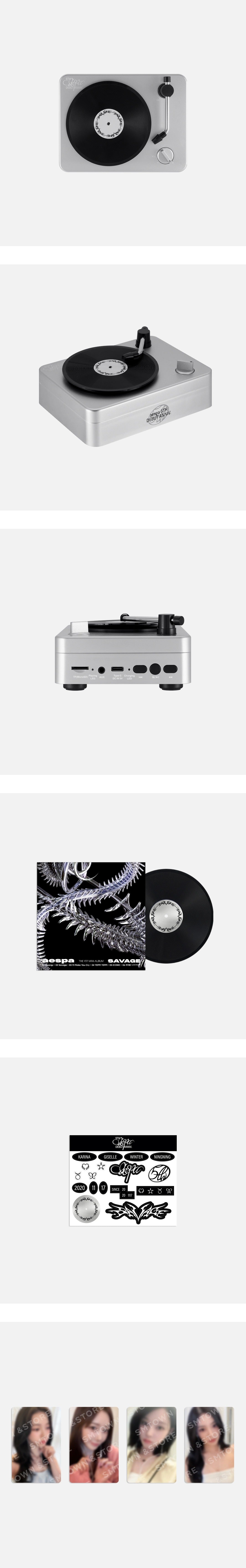 AESPA - 5TH ANNIVERSARY TURNTABLE BLUETOOTH SPEAKER SET OFFICIAL MD