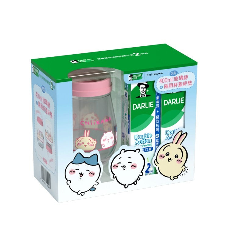 CHIIKAWA© Darlie Glass Cup with Lid (HK Edition)