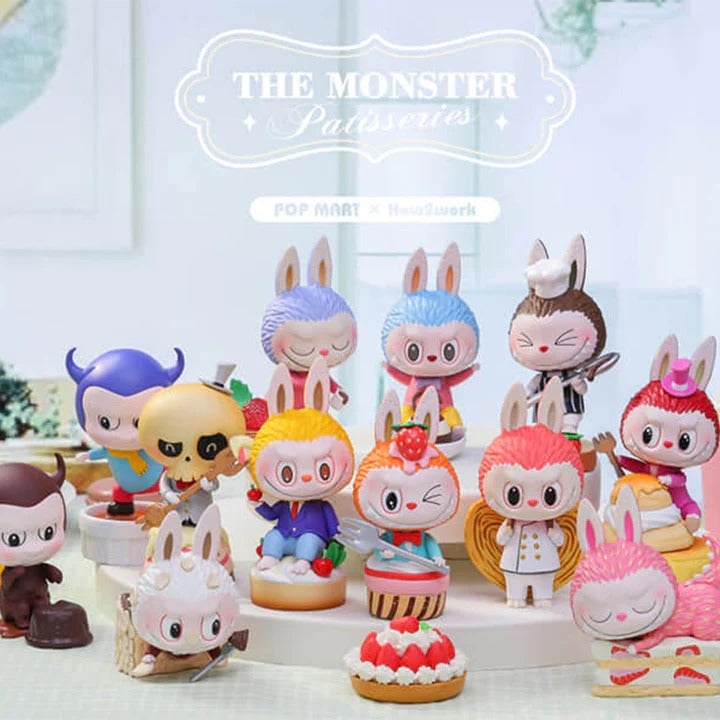 POP MART Authentic THE MONSTER Labubu Patisseries Mystery Box 12 Design (1 Piece)