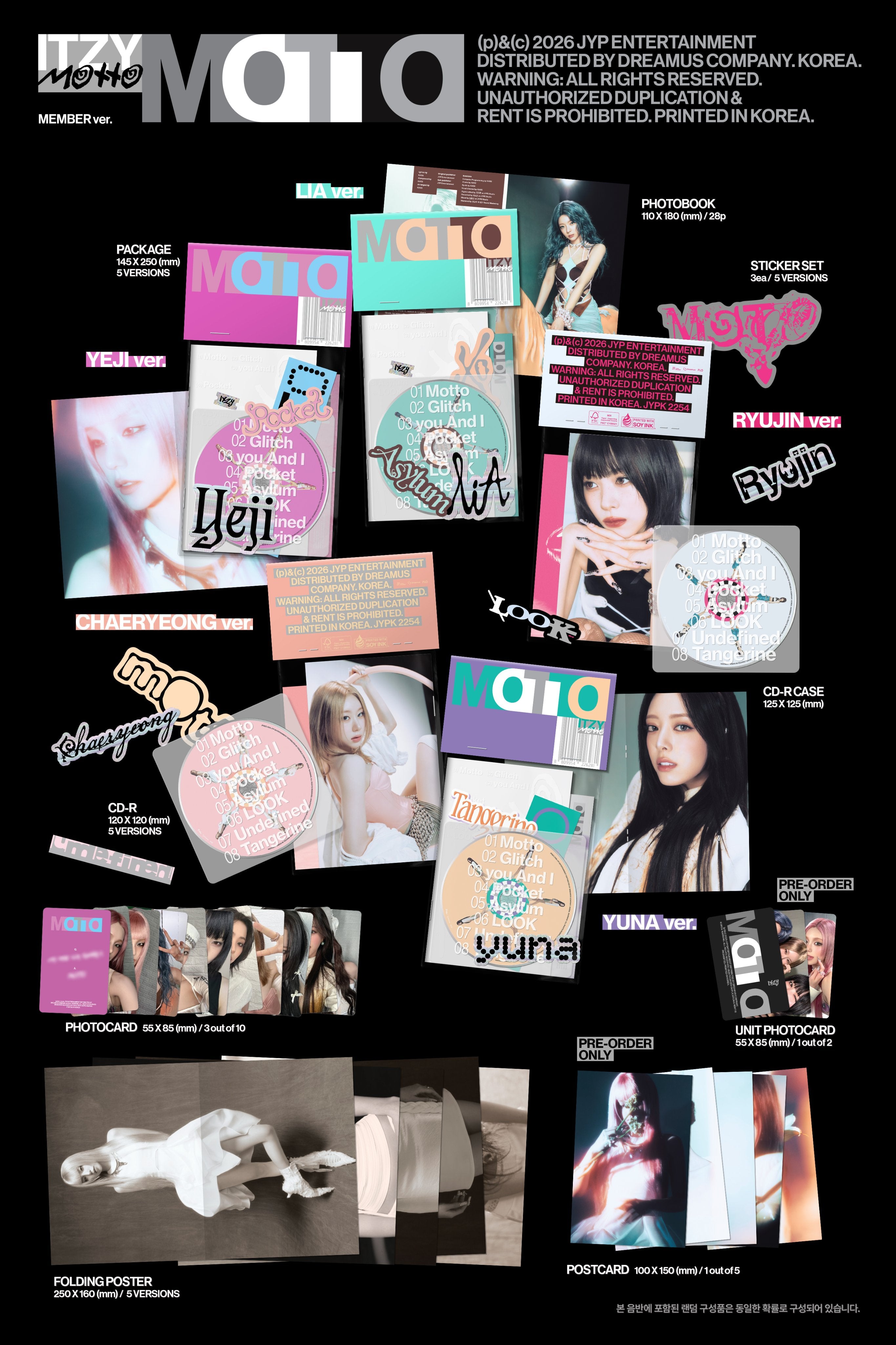 ITZY 12TH MINI ALBUM - MOTTO (MEMBER VER.)