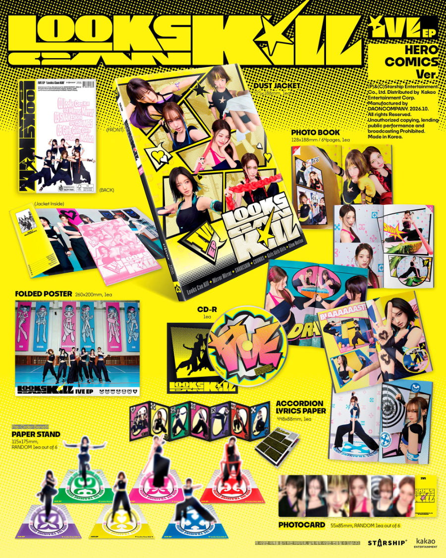 IVE - EP [LOOKS CAN KILL] (HERO COMICS VER)