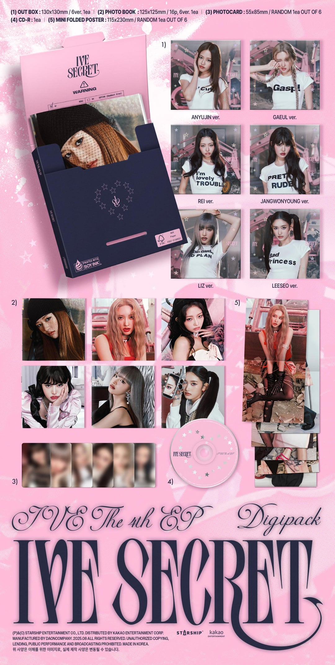 IVE 4TH MINI ALBUM - IVE SECRET (DIGIPACK VER.) (LIMITED EDITION)