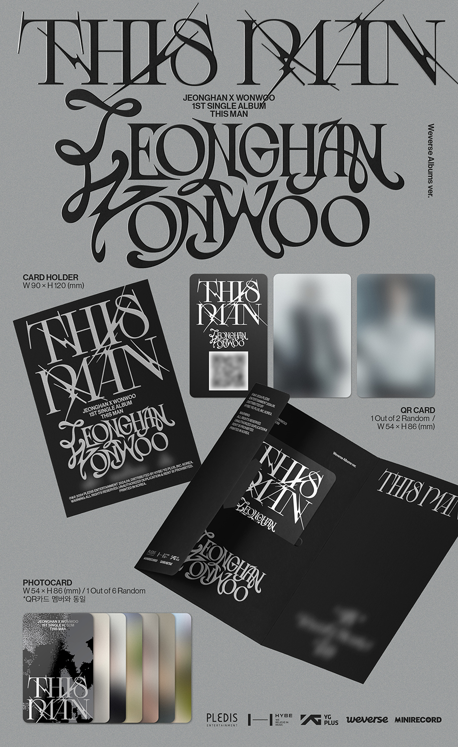 JEONGHAN X WONWOO (SEVENTEEN) 1ST SINGLE ALBUM - THIS MAN (WEVERSE ALBUMS VERSION)