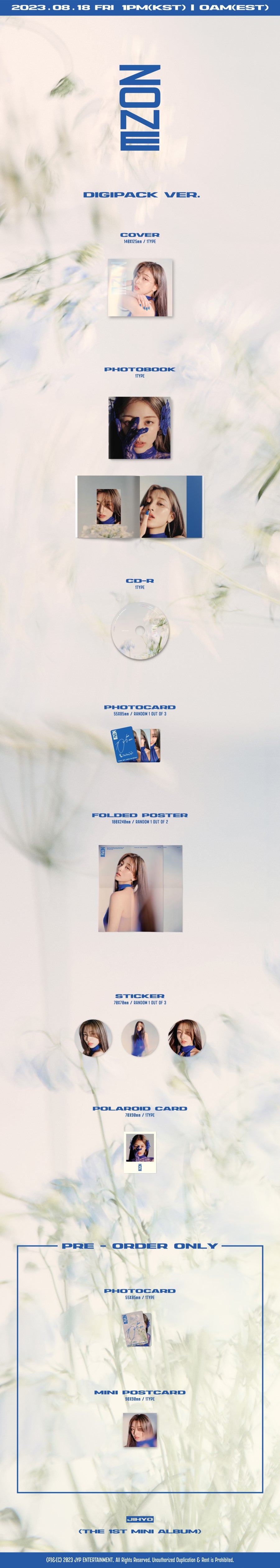 TWICE: JIHYO MINI ALBUM VOL. 1 - ZONE (DIGIPACK VERSION)
