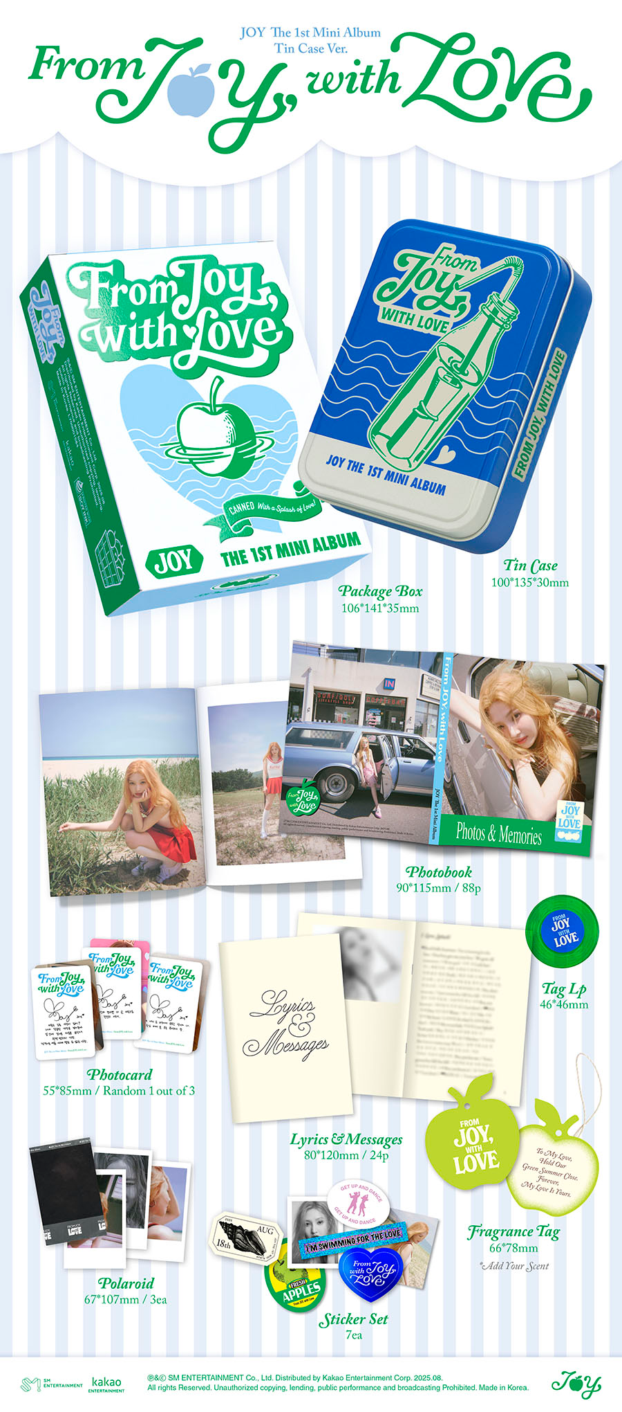 JOY 1ST MINI ALBUM - FROM JOY, WITH LOVE (TIN CASE VER.)