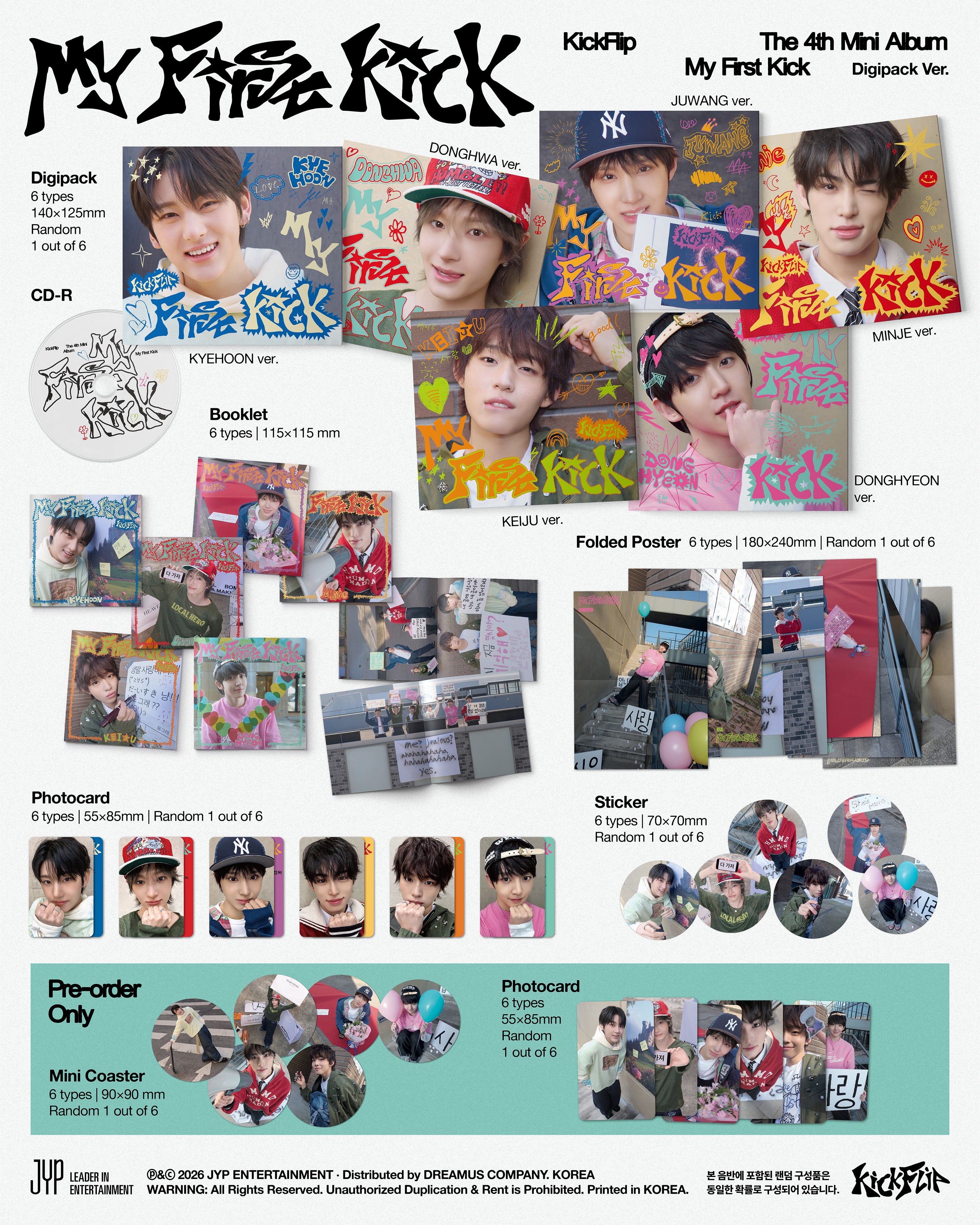 KICKFLIP 4TH MINI ALBUM - MY FIRST KICK (MY FIRST TRIP VER.) (DIGIPACK VER.)