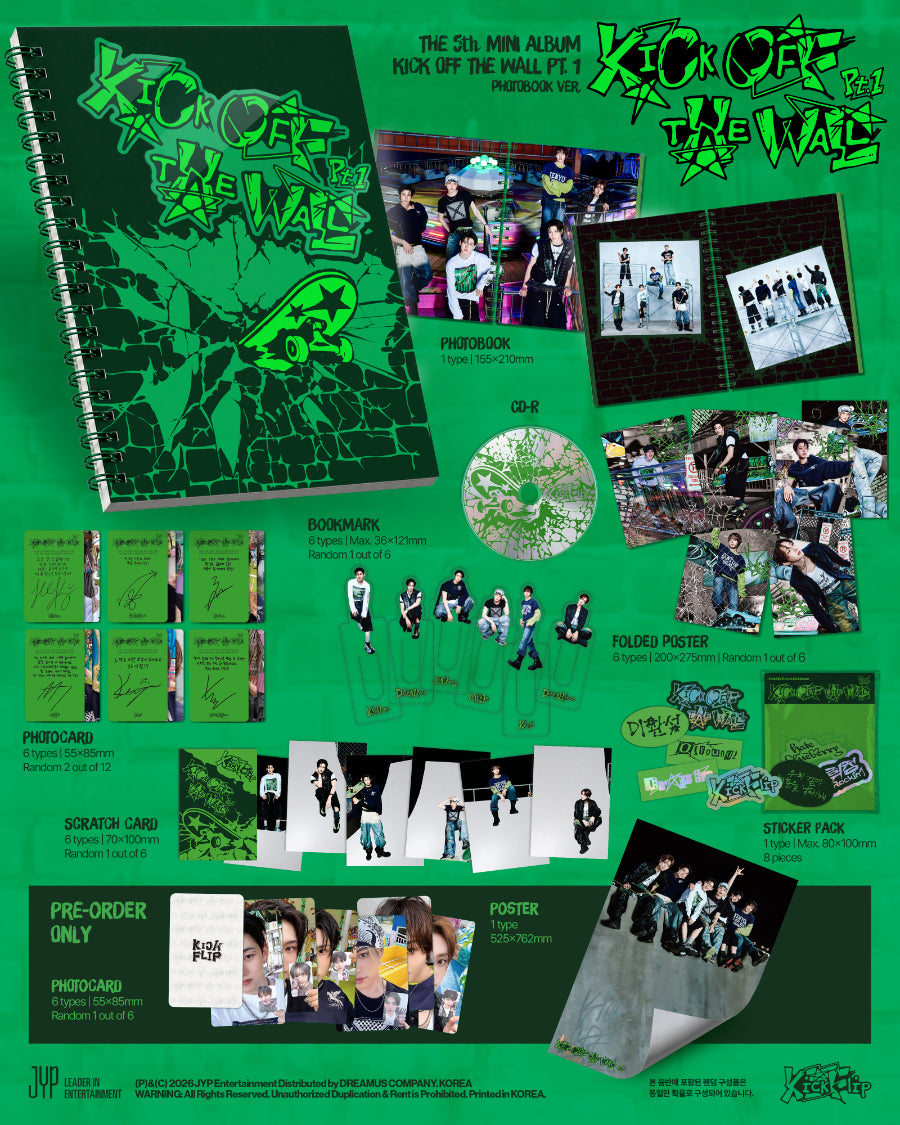 KICKFLIP - THE 5TH MINI ALBUM 'KICK OFF THE WALL PT. 1' (PHOTOBOOK VER)