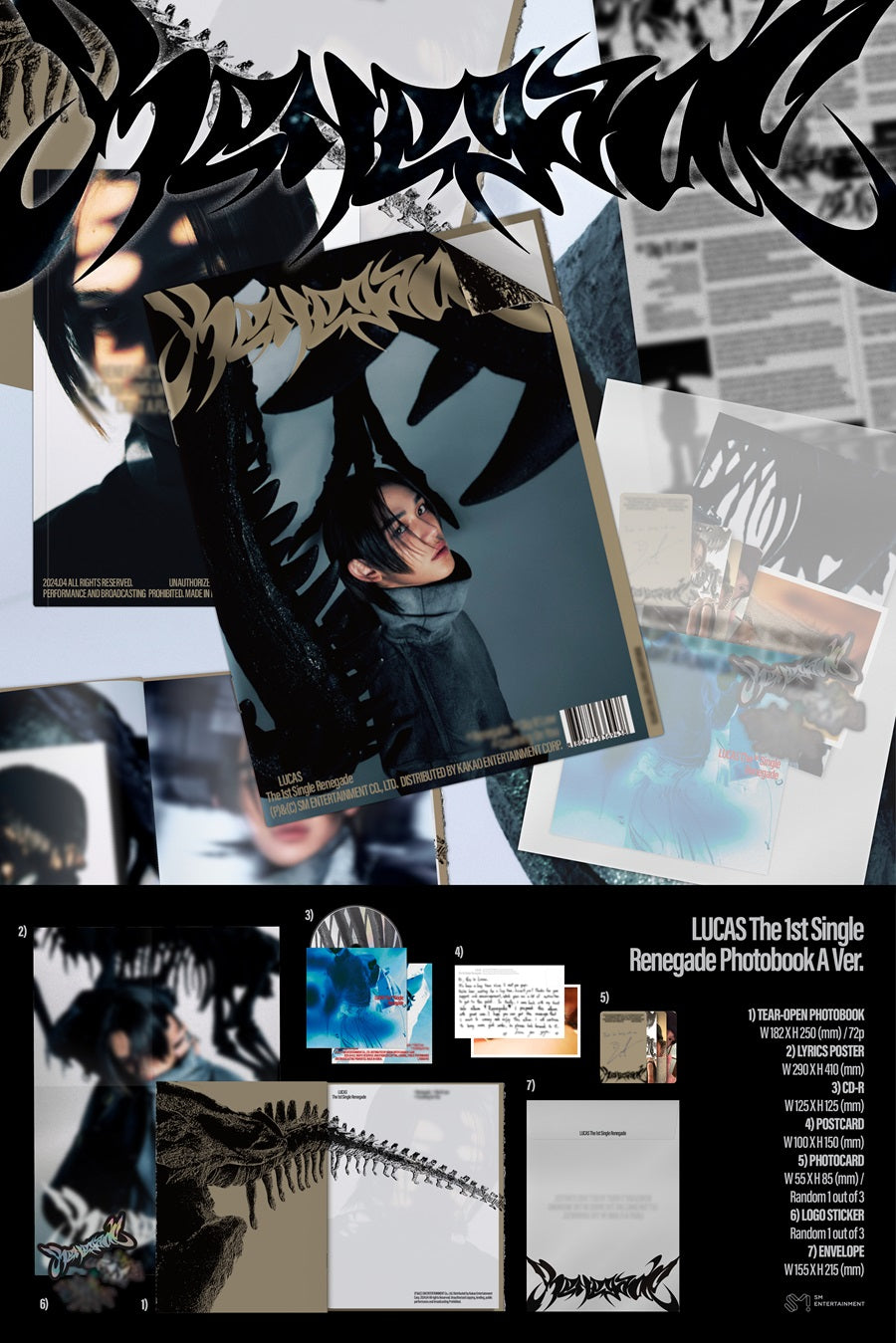 LUCAS 1ST SINGLE ALBUM - RENEGADE (PHOTOBOOK VERSION)