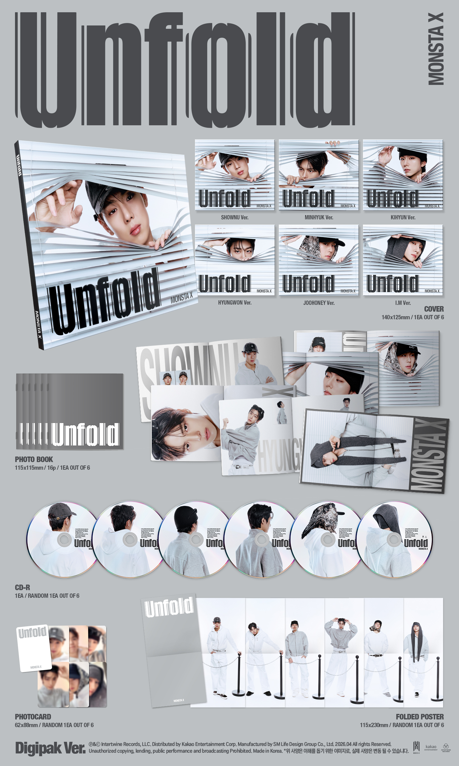 MONSTA X AMERICAN STUDIO ALBUM - UNFOLD (DIGIPACK VER.)
