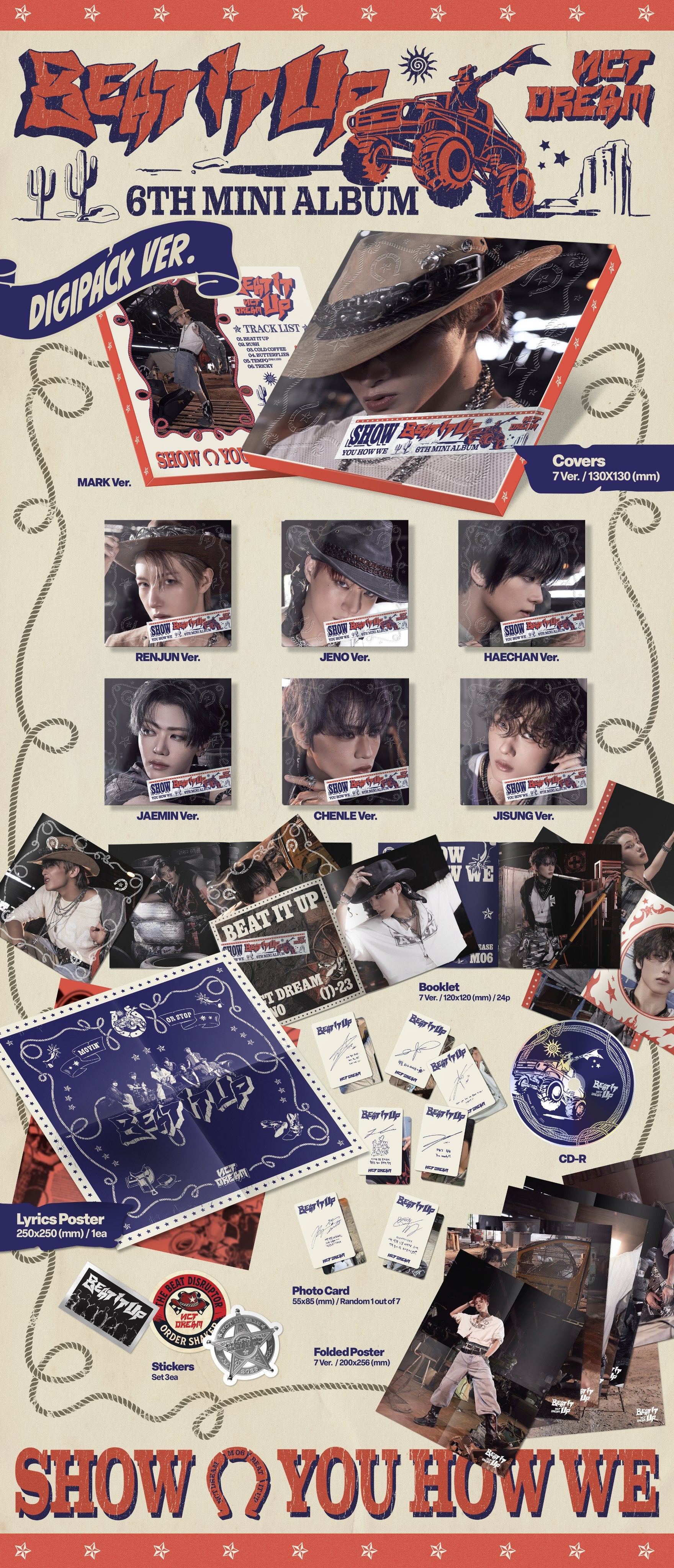 NCT DREAM 6TH MINI ALBUM - BEAT IT UP (DIGIPACK VER.)