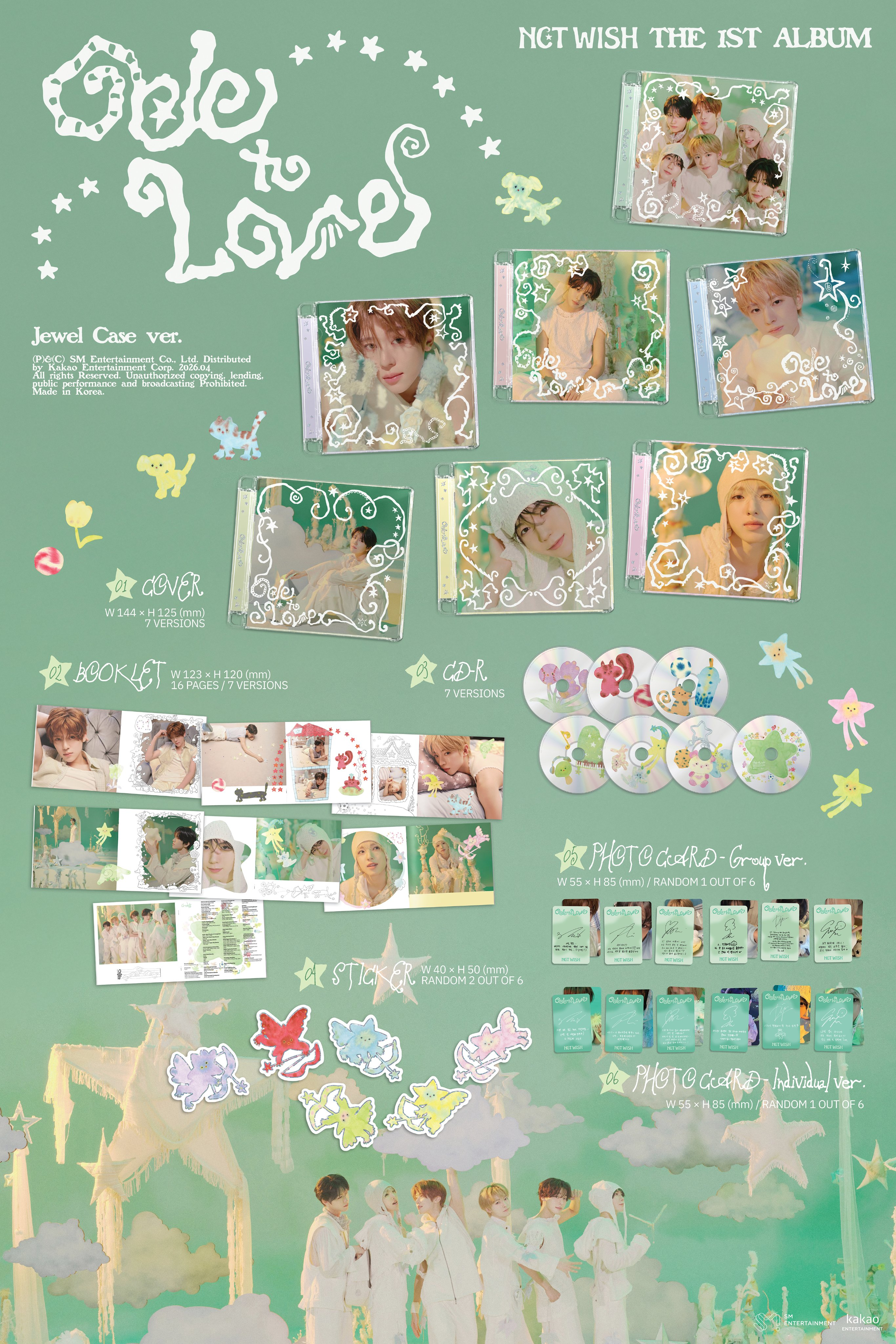 NCT WISH 1ST ALBUM - ODE TO LOVE (JEWEL CASE VER.)