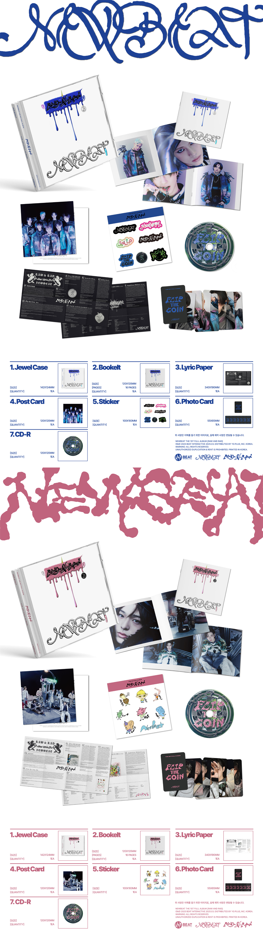 NEWBEAT 1ST FULL ALBUM - RAW AND RAD (JEWEL VER.)