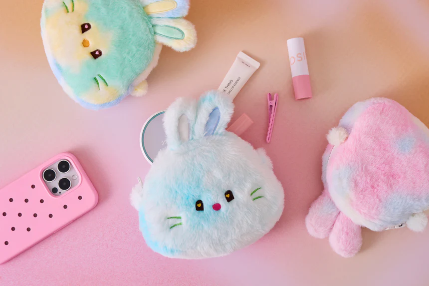 NEWJEANS X LINE FRIENDS© OFFICIAL MERCHANDISE BUNINI PLUSH MINI POUCH (MULTI COLOUR)