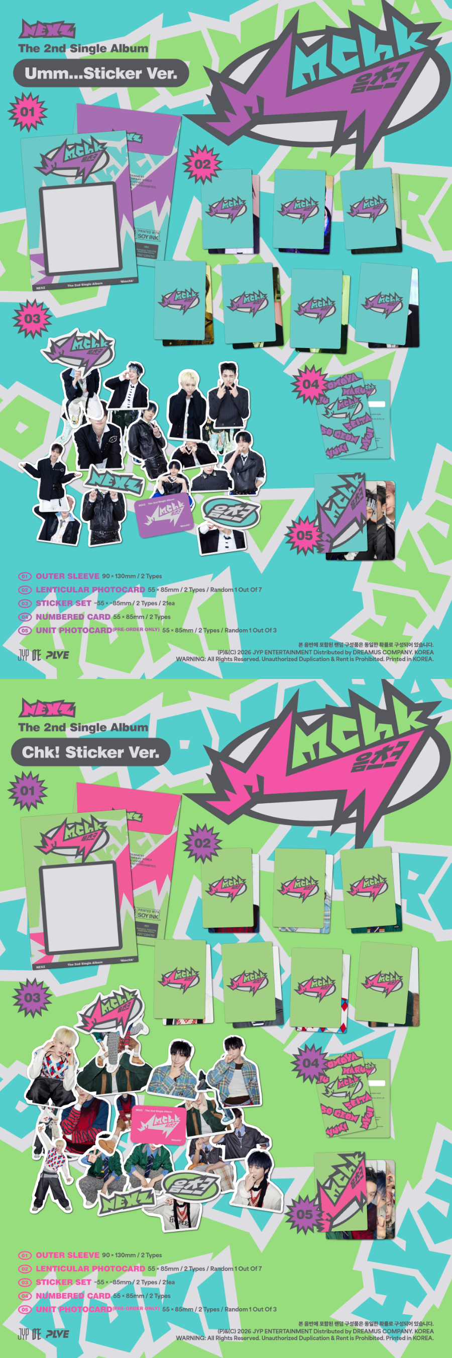 NEXZ 2ND SINGLE ALBUM - MMCHK (STICKER VER.)