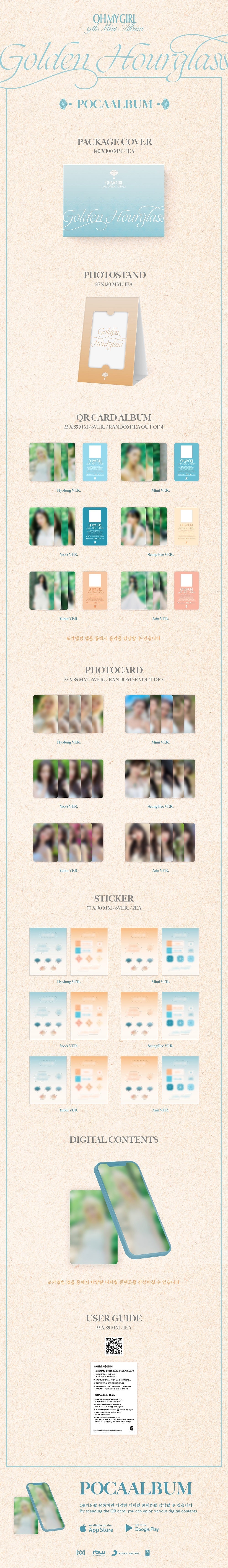 OH MY GIRL MINI VOL. 9 - GOLDEN HOURGLASS (POCA ALBUM)