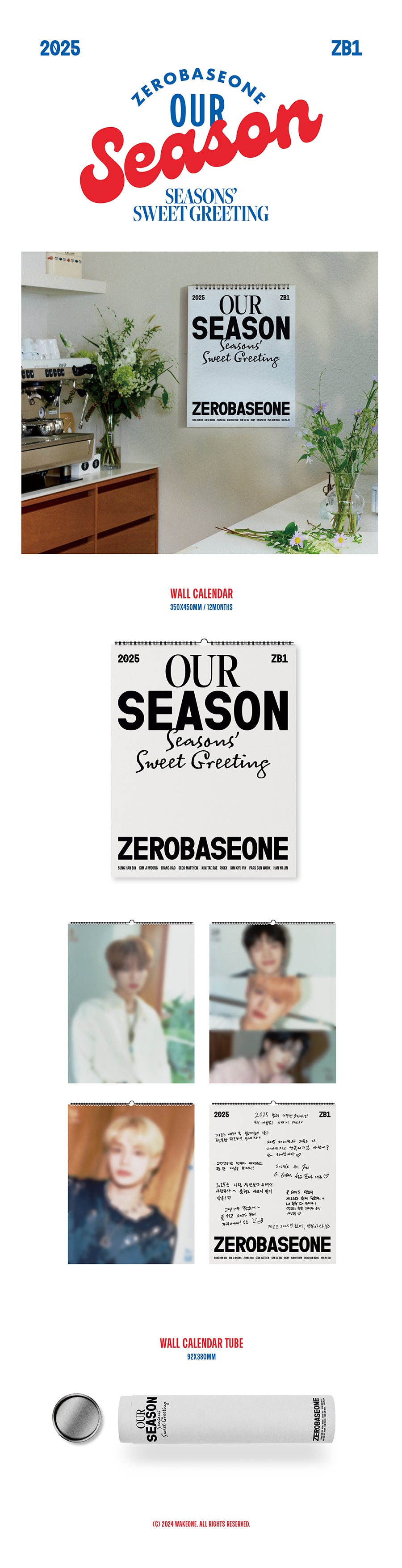 ZEROBASEONE 2025 SEASON'S GREETINGS - OUR SEASON (WALL CALENDAR VER.)