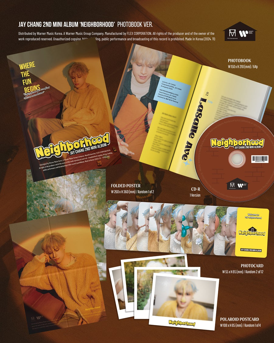 JAY CHANG 2ND MINI ALBUM - NEIGHBORHOOD (PHOTOBOOK VER.)
