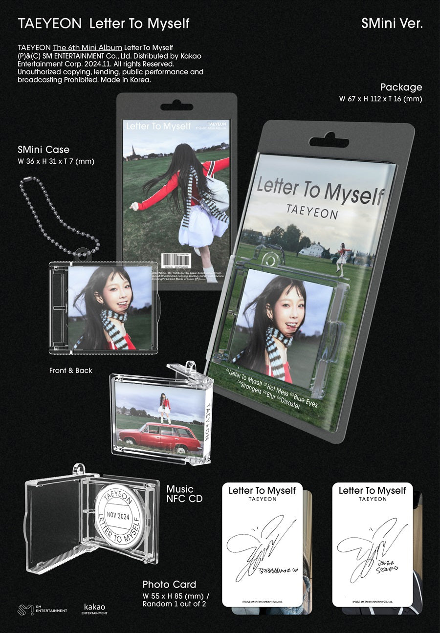 TAEYEON 6TH MINI ALBUM - LETTER TO MYSELF (SMINI VER.)