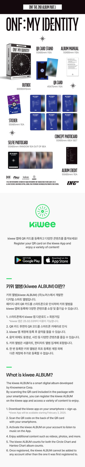 ONF 2ND ALBUM PART.1 - ONF:MY IDENTITY (KIWEE ALBUM)