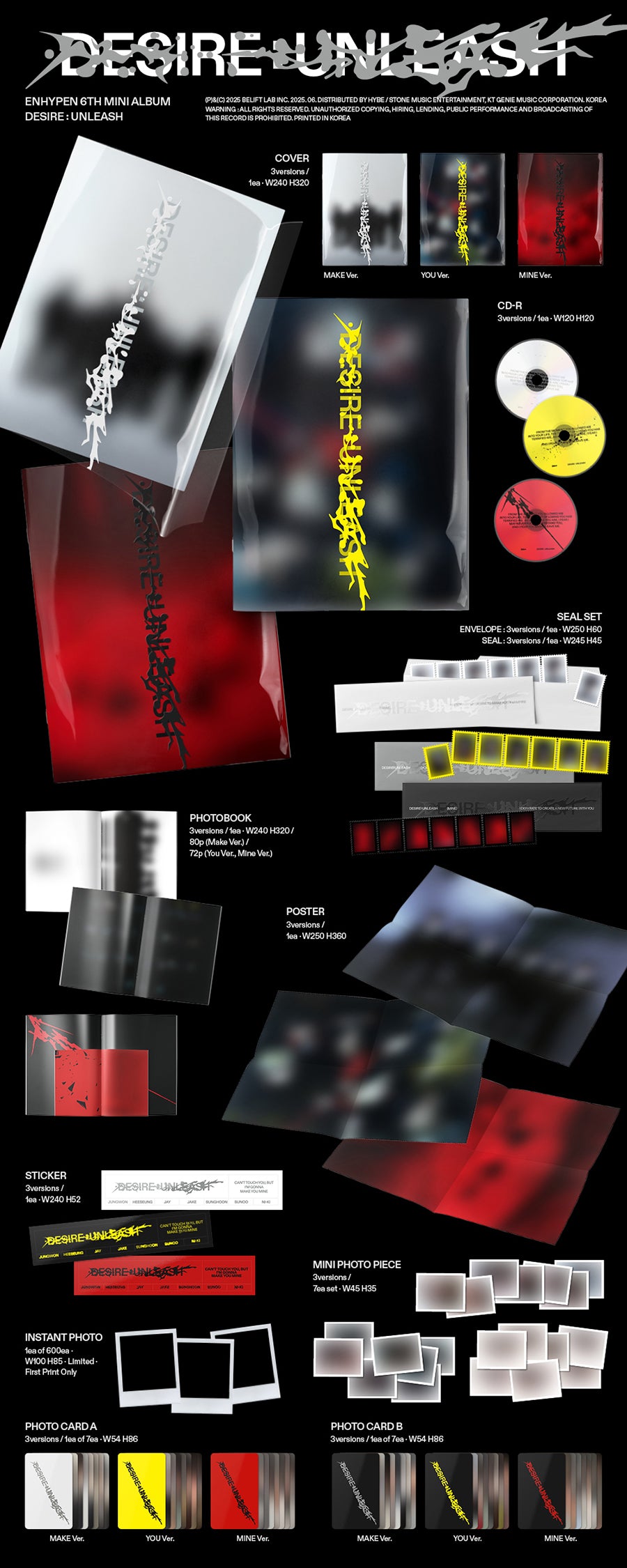 ENHYPEN 6TH MINI ALBUM - DESIRE : UNLEASH