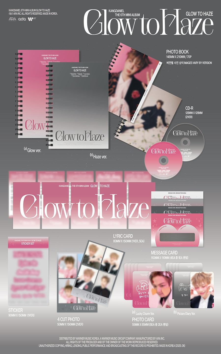 KANG DANIEL 6TH MINI ALBUM - GLOW TO HAZE (PHOTO BOOK VER.)