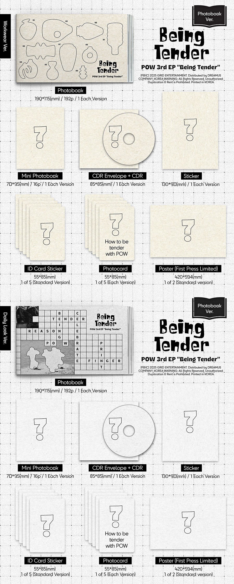 POW 3RD MINI ALBUM - BEING TENDER (PHOTOBOOK VER.)