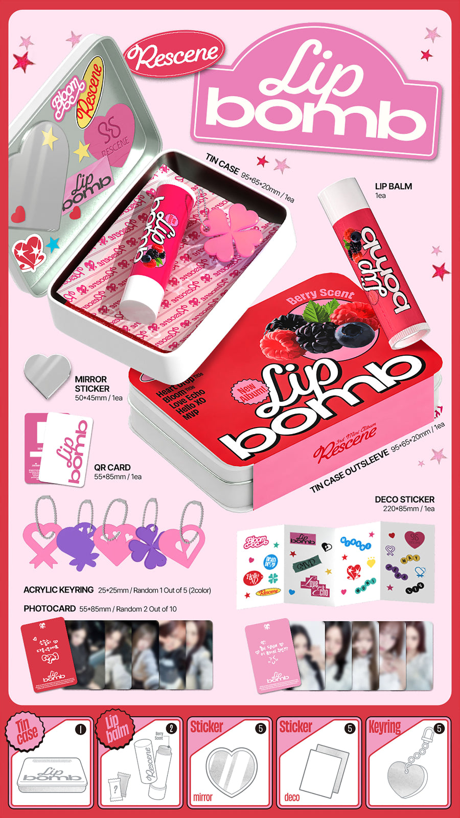 RESCENE 3RD MINI ALBUM - LIP BOMB (QR) (LIP BALM VER.)