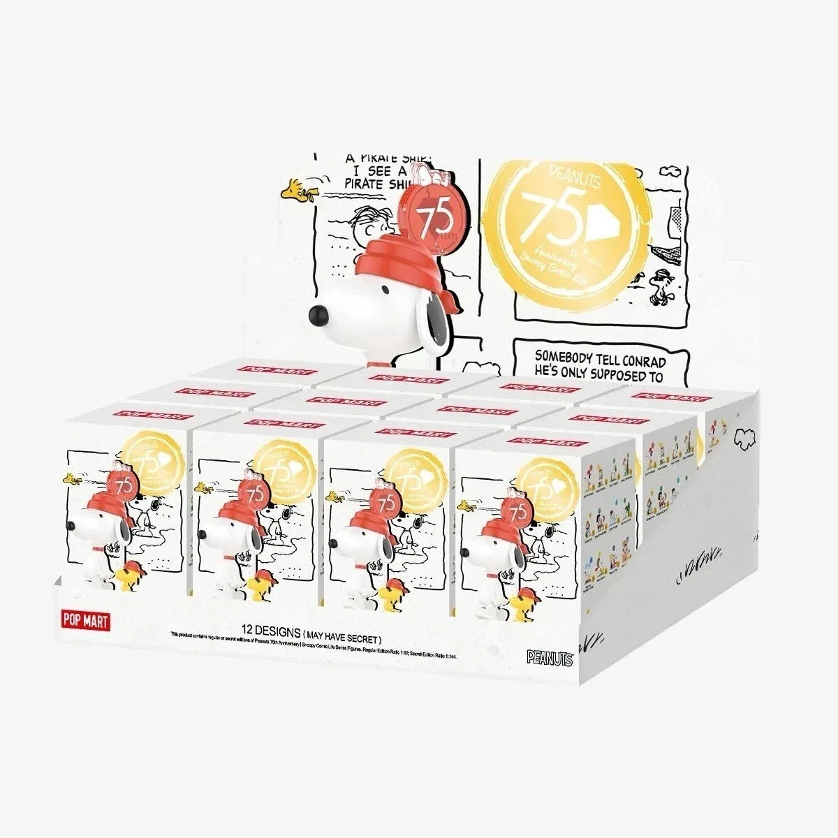 POP MART Authentic PEANUT SNOOPY 75th Anniversary Mystery Box 12 Design (1 Piece)