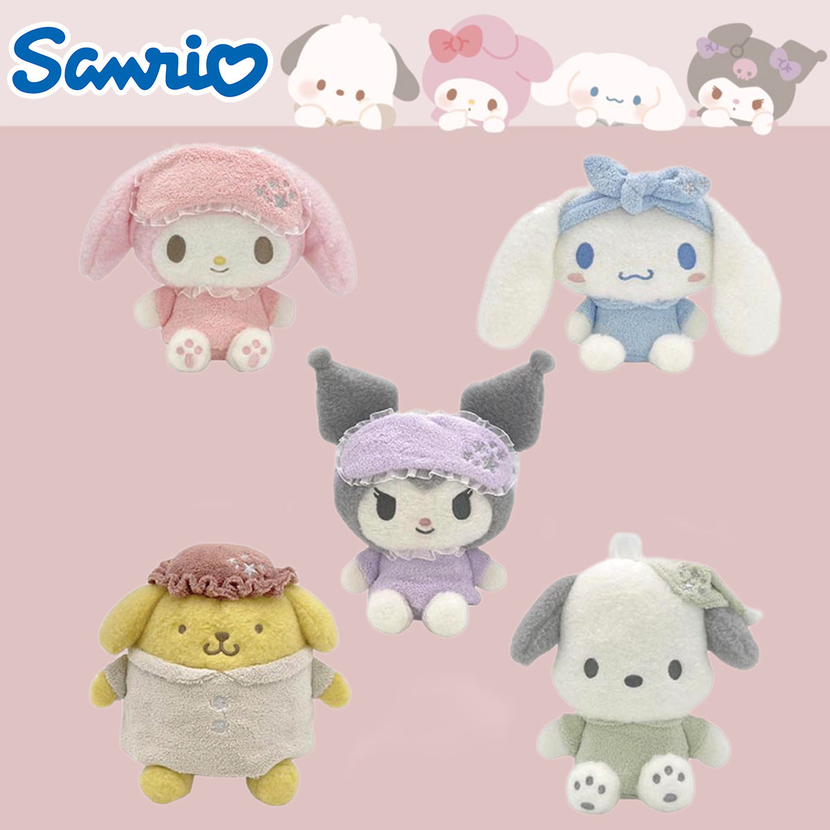 SANRIO© Characters Towel Dress Plush 23cm  (Japan Edition)
