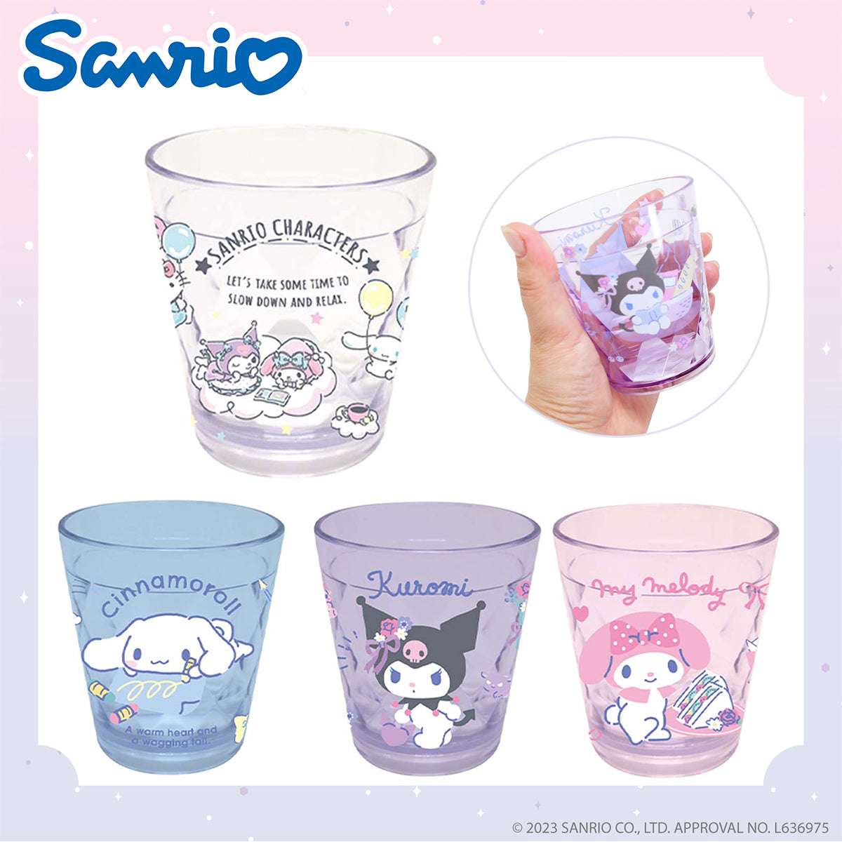 SANRIO© Acrylic Clear Cup 280ml (Japan Edition)