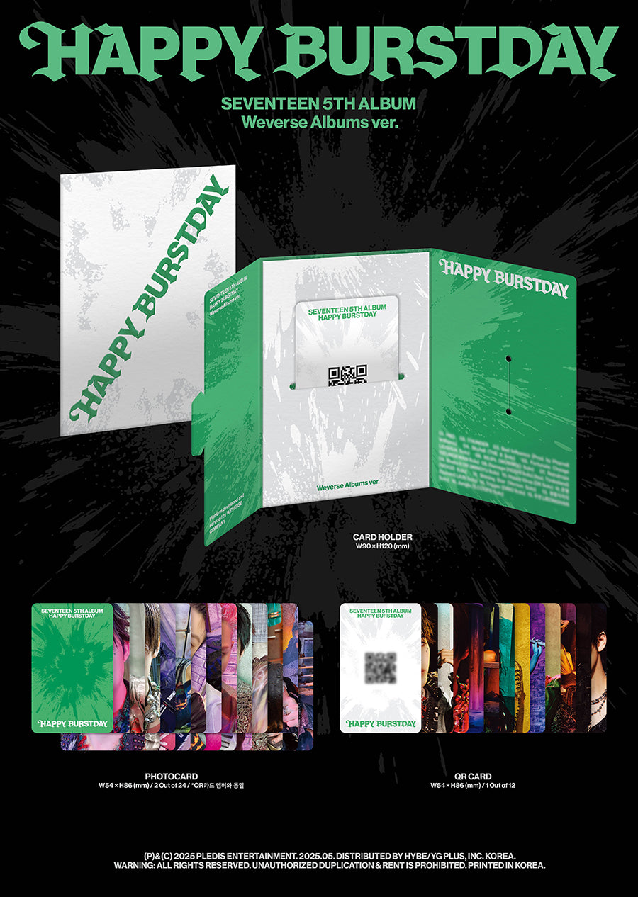 SEVENTEEN 5TH ALBUM - HAPPY BURSTDAY (WEVERSE ALBUMS VER.)